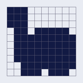 Pixel-art picture revealed by Nonocross Level 33: Turtle