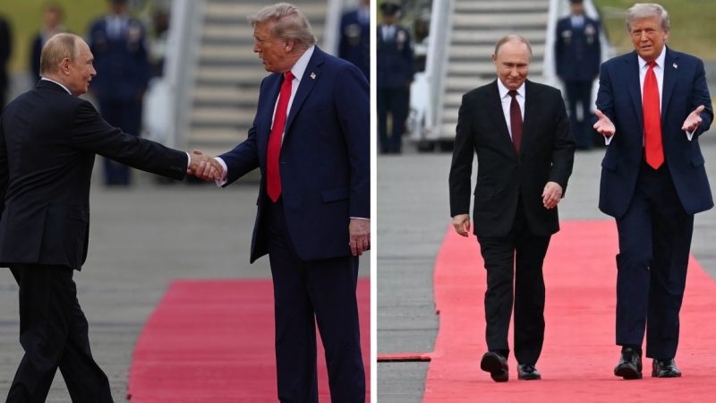 People Think There’s a Sinister Reason Why Trump Was Walking in a Zigzag Before Greeting Putin