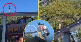 Brave Stranger Called Hero After Rescuing Missing Boy Trapped 100 Feet Above Ground on Monorail