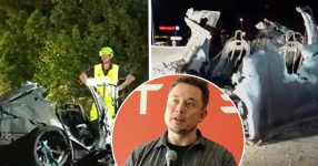 Police Say Tesla Driver and Two Children Burned Alive After Rescuers Failed to Open Electronic Doors