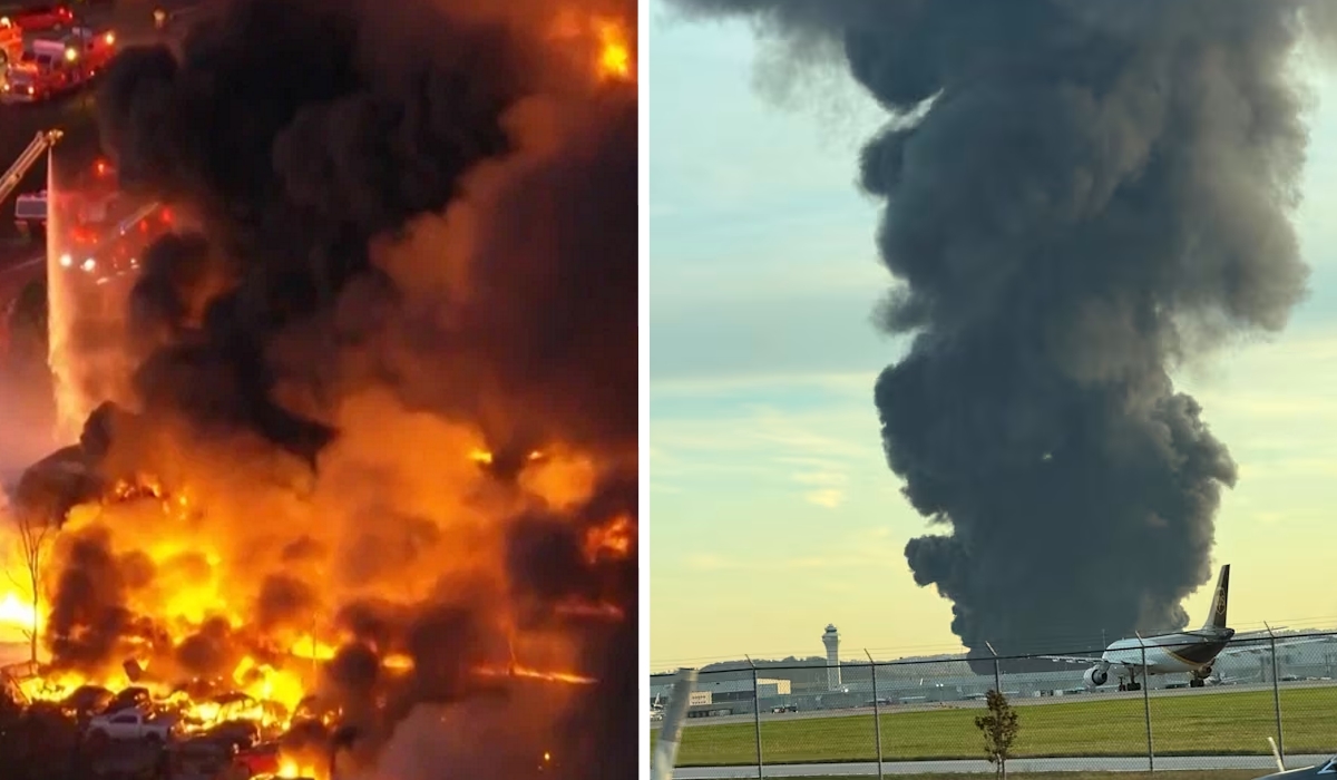 Horrifying Moment Plane Bursts Into Flames After Crashing Into Buildings During Takeoff — At Least Seven Dead